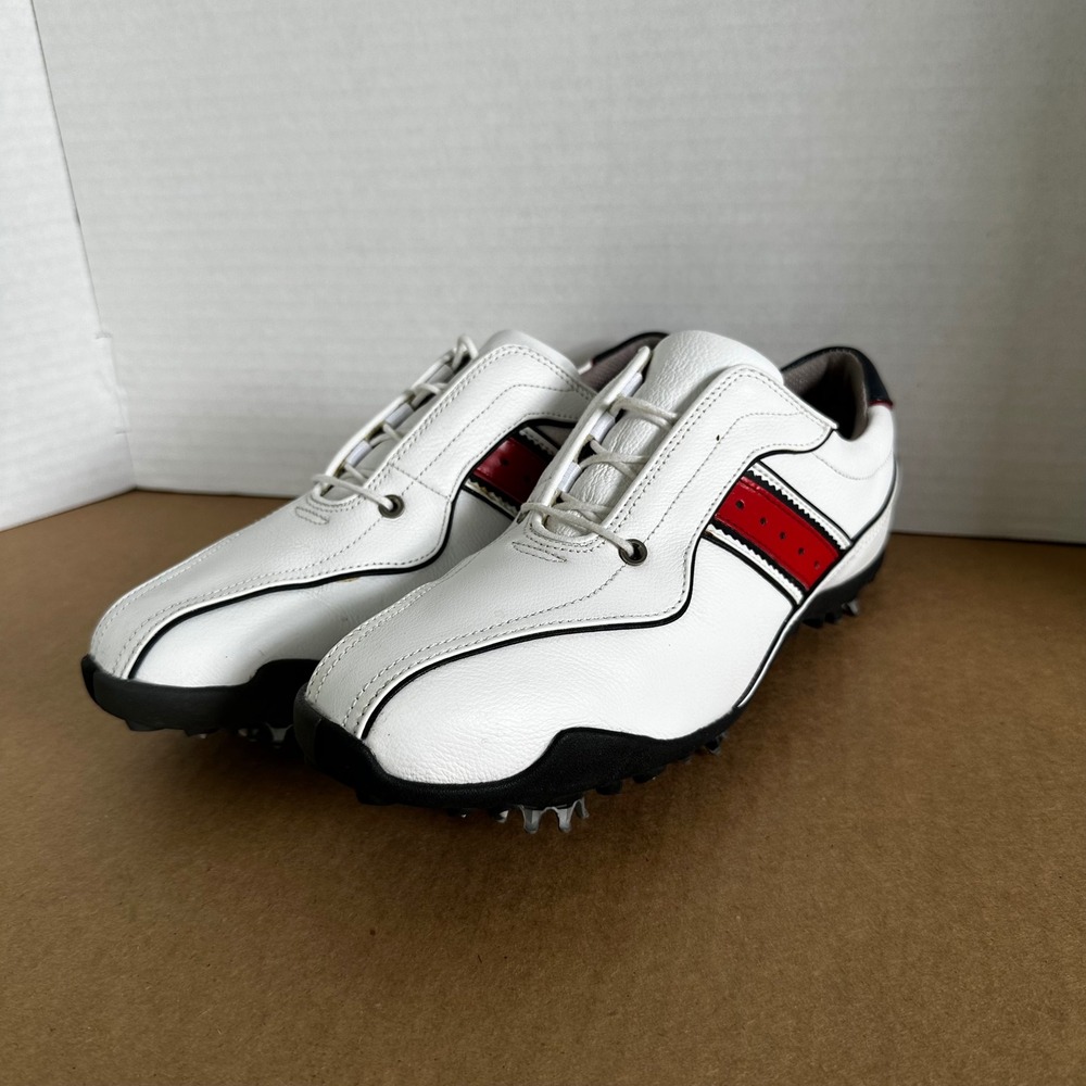 FootJoy Golf Shoes Women 8M White Good LoPro Collection 97160 Leather Cleats